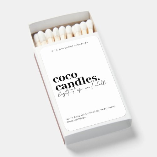 Modern Candle Personalized Matches