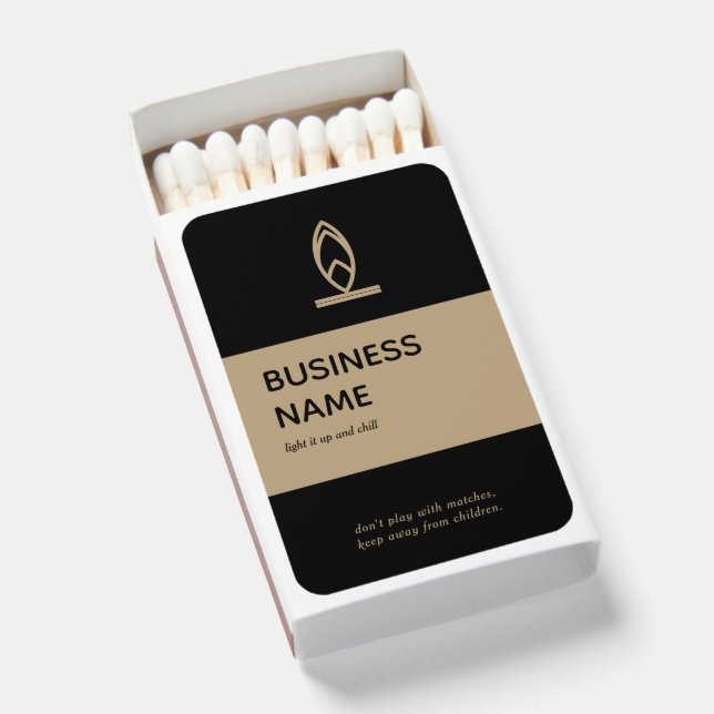 Modern Candle Personalized Matches (Front Open)