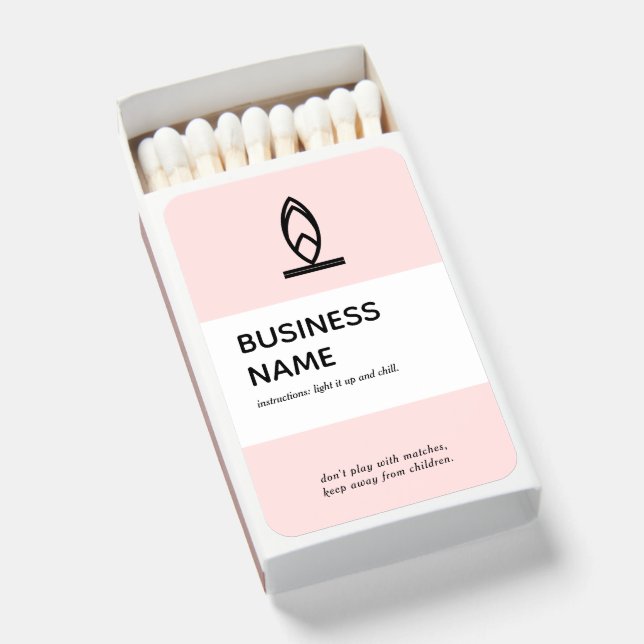 Modern Candle Personalized Matches (Front Open)