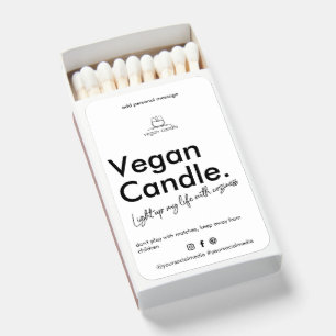 Modern Candle Personalized Matches with Logo