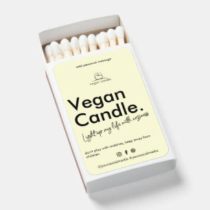 Modern Candle Personalized Matches with Logo