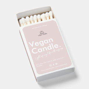 Modern Candle Personalized Matches with Logo