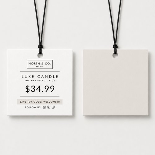 Modern Candle Price Hang Tag