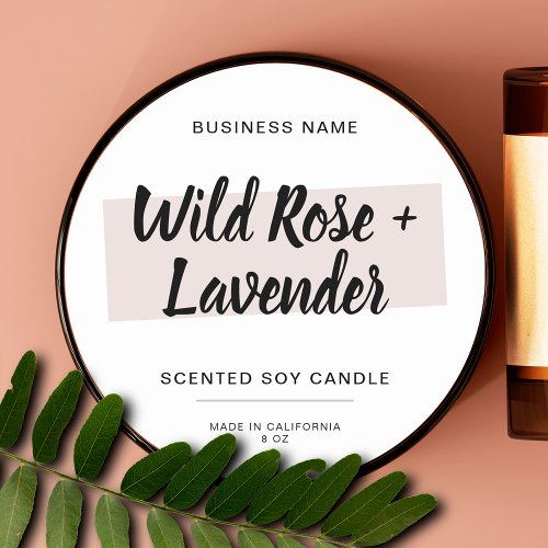 Modern Candle Product Label Class Stickers