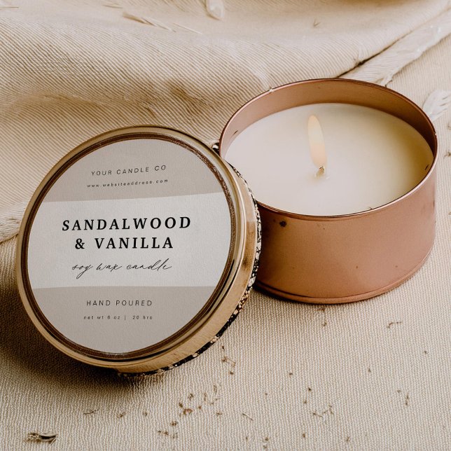 Modern Candle Tin Branding Label Product Sticker (Creator Uploaded)