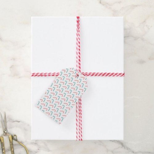 Modern Candy Cane Custom Christmas Gift Tag