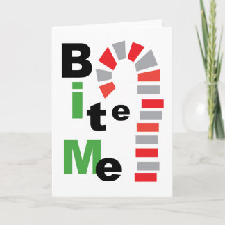 Modern Candy Cane Holiday Card