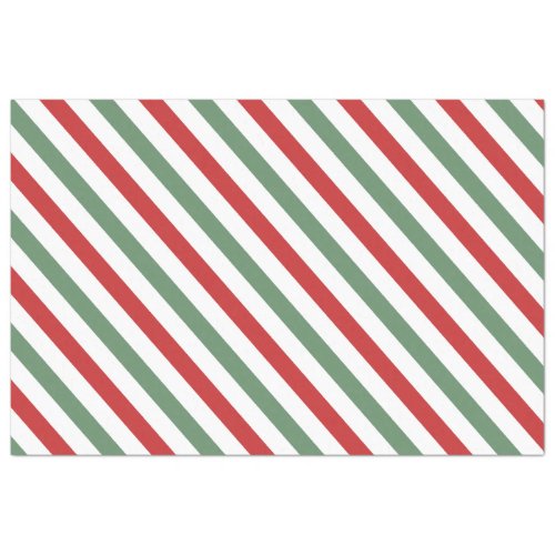 Modern Candy Cane Stripes Christmas Peppermint elf Tissue Paper