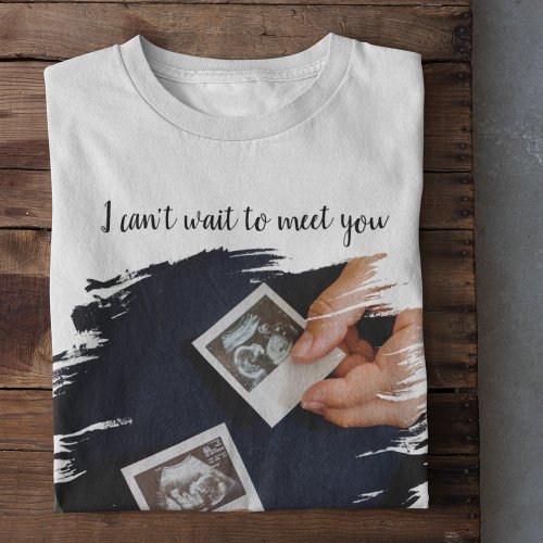 Modern Cant Wait To Meet You Daddy  Sonogram T_Shirt