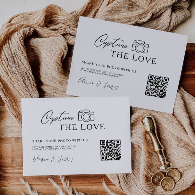 Modern Capture The Love Card Template, QR Code (Modern Capture The Love Card Template, QR Code)