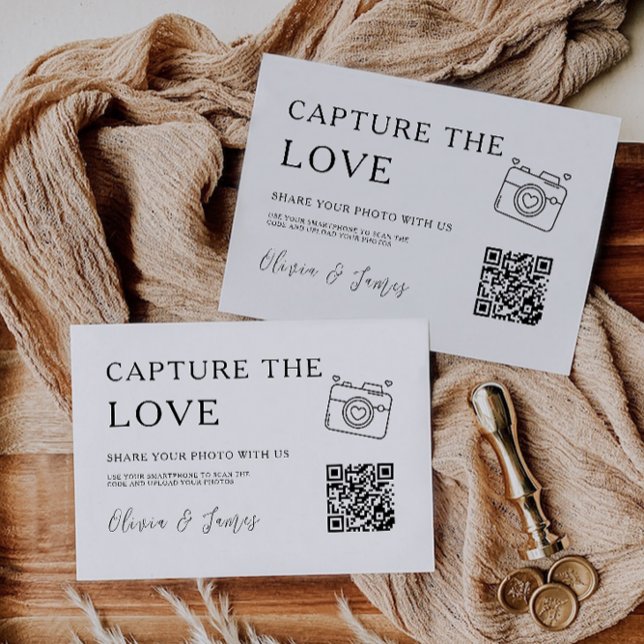 Modern Capture The Love Card Template, QR Code (Modern Capture The Love Card Template, QR Code)
