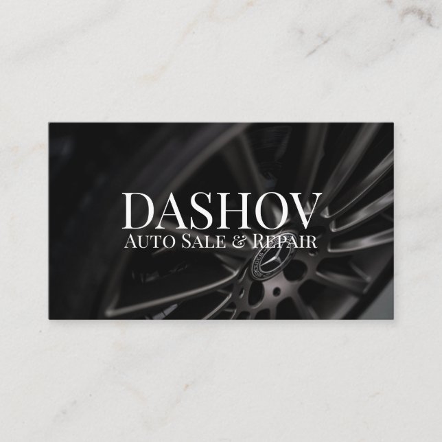 Modern Car Dealership Auto Sales Repair Shop Busin Business Card (Front)