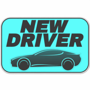 Modern Car for Teen Sticker (Student New Driver)