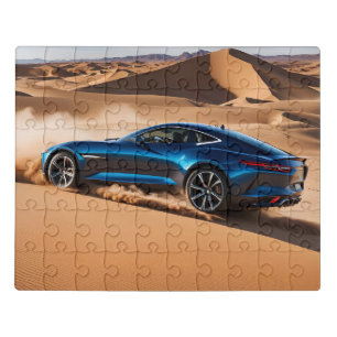 Modern car in desert jigsaw puzzle