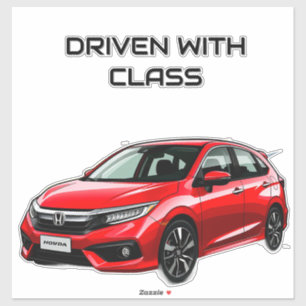 Modern car in vibrant tones sticker