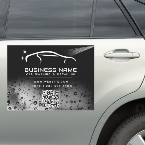 Modern Car Wash Automotive Cleaning Auto Detailing Car Magnet