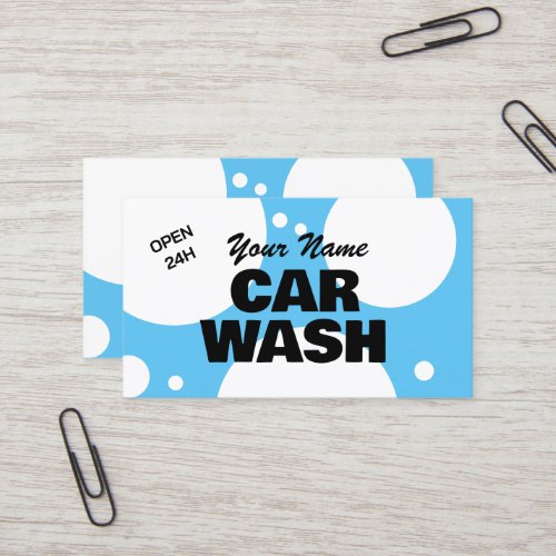 Modern car wash business card template