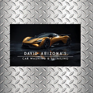 Modern Car Wash Detailing Pressure Washing Business Card