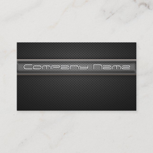 Modern Carbon Fiber Black Business Card (Front)