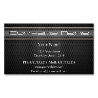 Modern Carbon Fiber Black Business Card Magnet