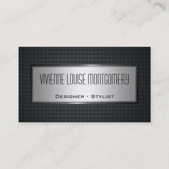 Modern Carbon Fiber Professional Business Card (Front)