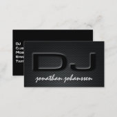 Modern Carbon Fiber Professional DJ Business Card (Front/Back)