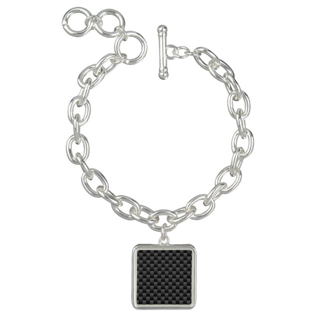 Modern Carbon Fiber Style Print Background Bracelet (Product)