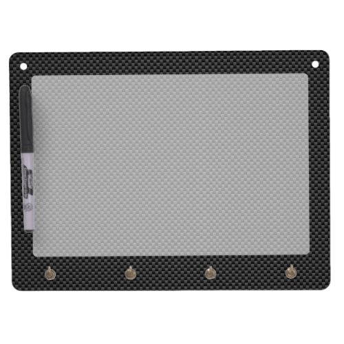 Modern Carbon Fiber Style Print Background Dry Erase Board With Keychain Holder