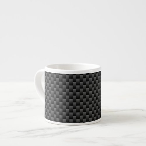 Modern Carbon Fiber Style Print Background Espresso Cup