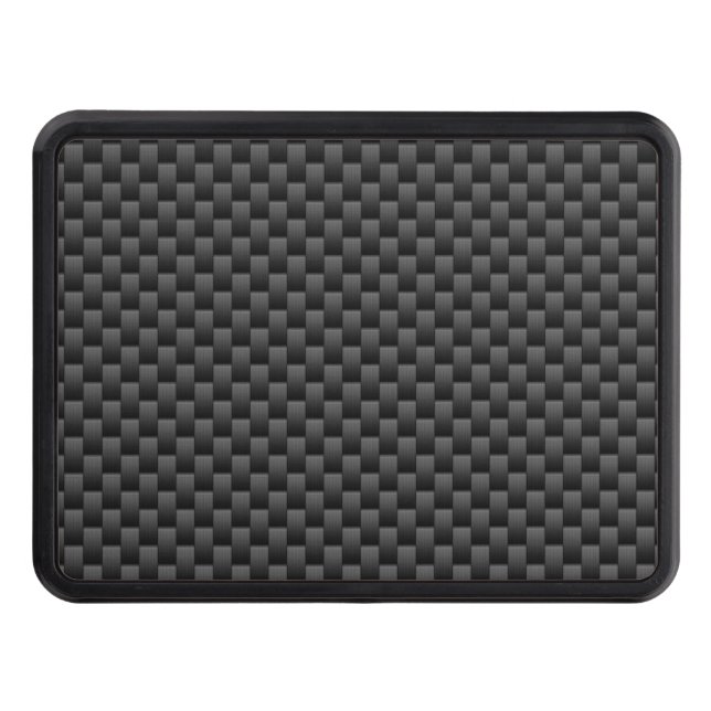 Modern Carbon Fiber Style Print Background Hitch Cover (Front)