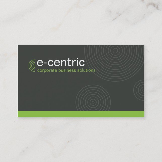 MODERN CARD trendy dynamic centric gray lime green (Front)