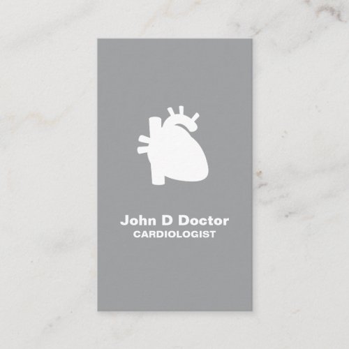 Modern cardiologist cardiology heart business card