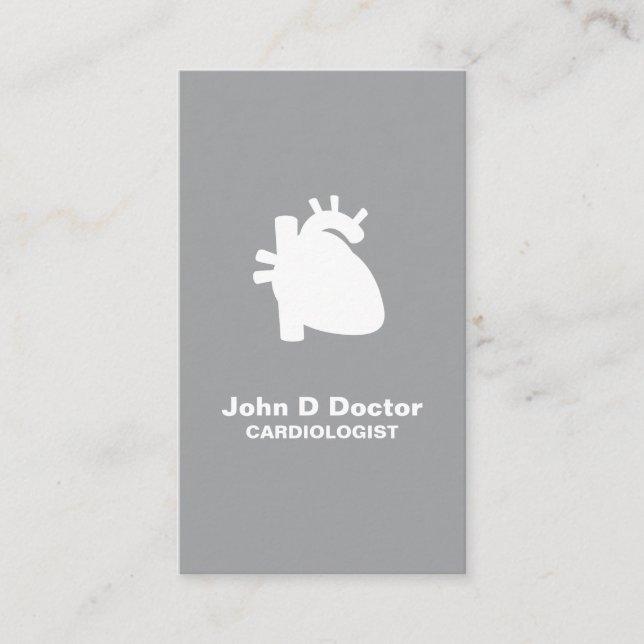Modern cardiologist cardiology heart business card (Front)