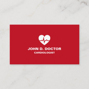 Modern cardiologist cardiology heart business card
