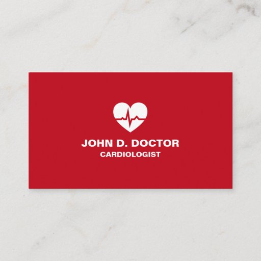 Customizable Modern cardiologist cardiology heart business card