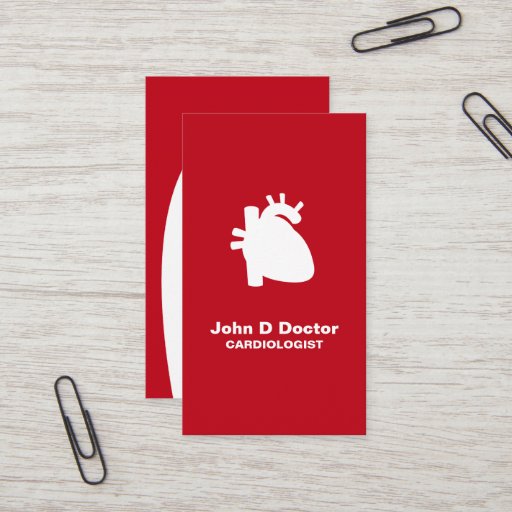 Customizable Modern cardiologist cardiology heart business card