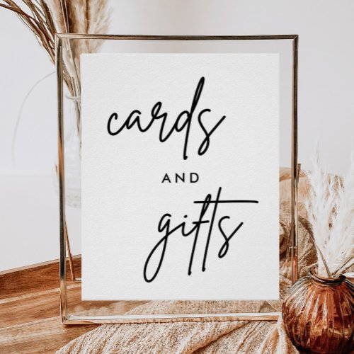 Modern Cards and Gifts Wedding Reception Table Ped Poster