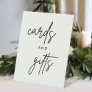 Modern Cards and Gifts Wedding Reception Table Pedestal Sign