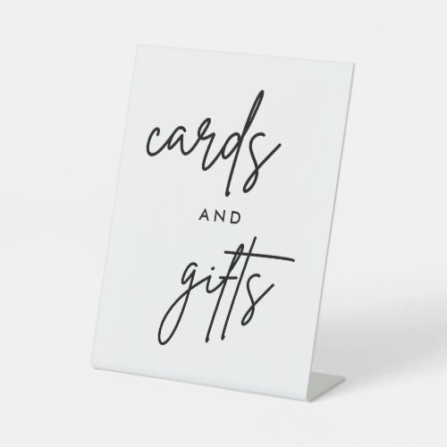 Modern Cards and Gifts Wedding Reception Table Pedestal Sign Modern Cards and Gifts Wedding Reception Table Pedestal Sign