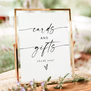 Modern Cards and Gifts Wedding Table Poster
