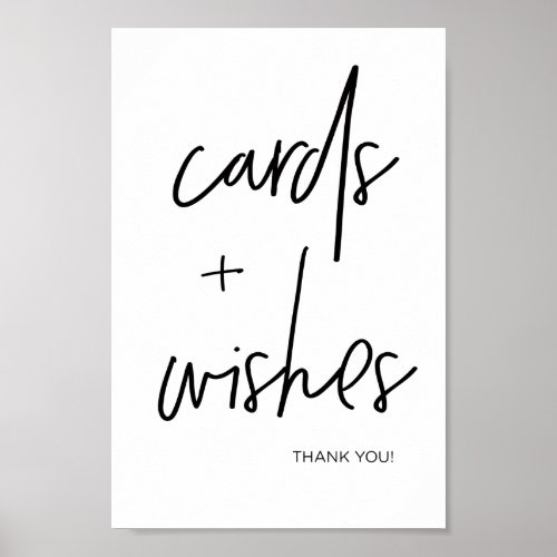 Modern Cards  Wishes Wishing Well Wedding Sign