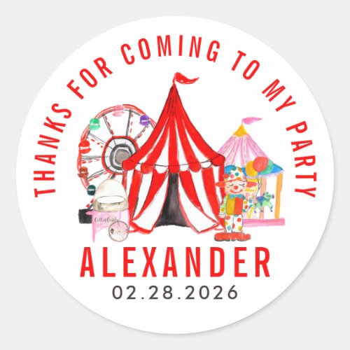 Modern Carnival Circus Festival Show Kid Birthday 