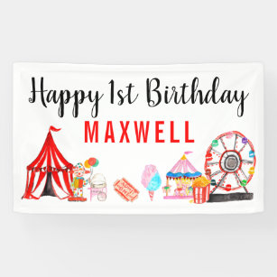 Details about   x2 Personalised Birthday Banner Children Kids Party Decoration 46 