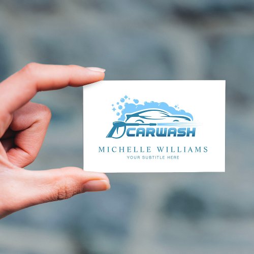 Modern Carwash Service Company Business Card