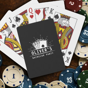 Modern Casino Bachelor Party Groomsmen Wedding Poker Cards