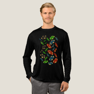 "Modern Casino Chips 3D Art Design" Tri-Blend Shirt