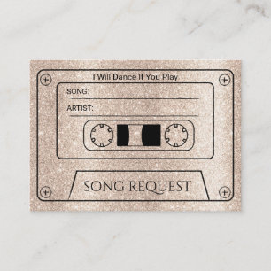 Modern Cassette Wedding Song Request Insert