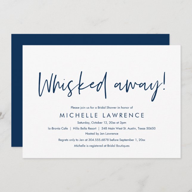 Modern Casual, fun and playful Bridal Shower Party Invitation (Front/Back)