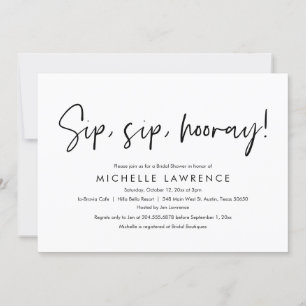 Modern Casual, fun and playful Bridal Shower Party Invitation