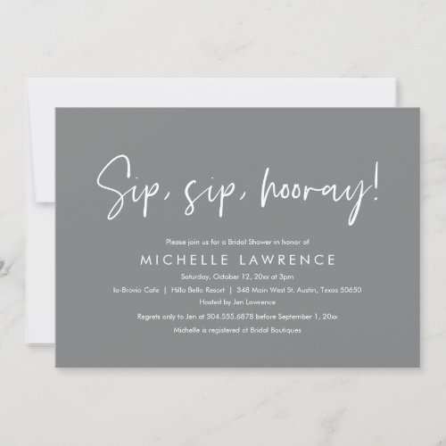 Modern Casual fun and playful Bridal Shower Party Invitation